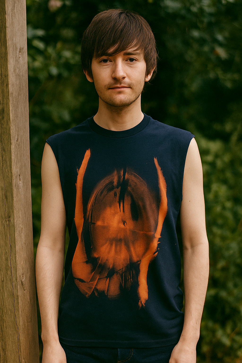 Original Art Unisex Pure Cotton Hand-Crafted Reversible Tank - Small