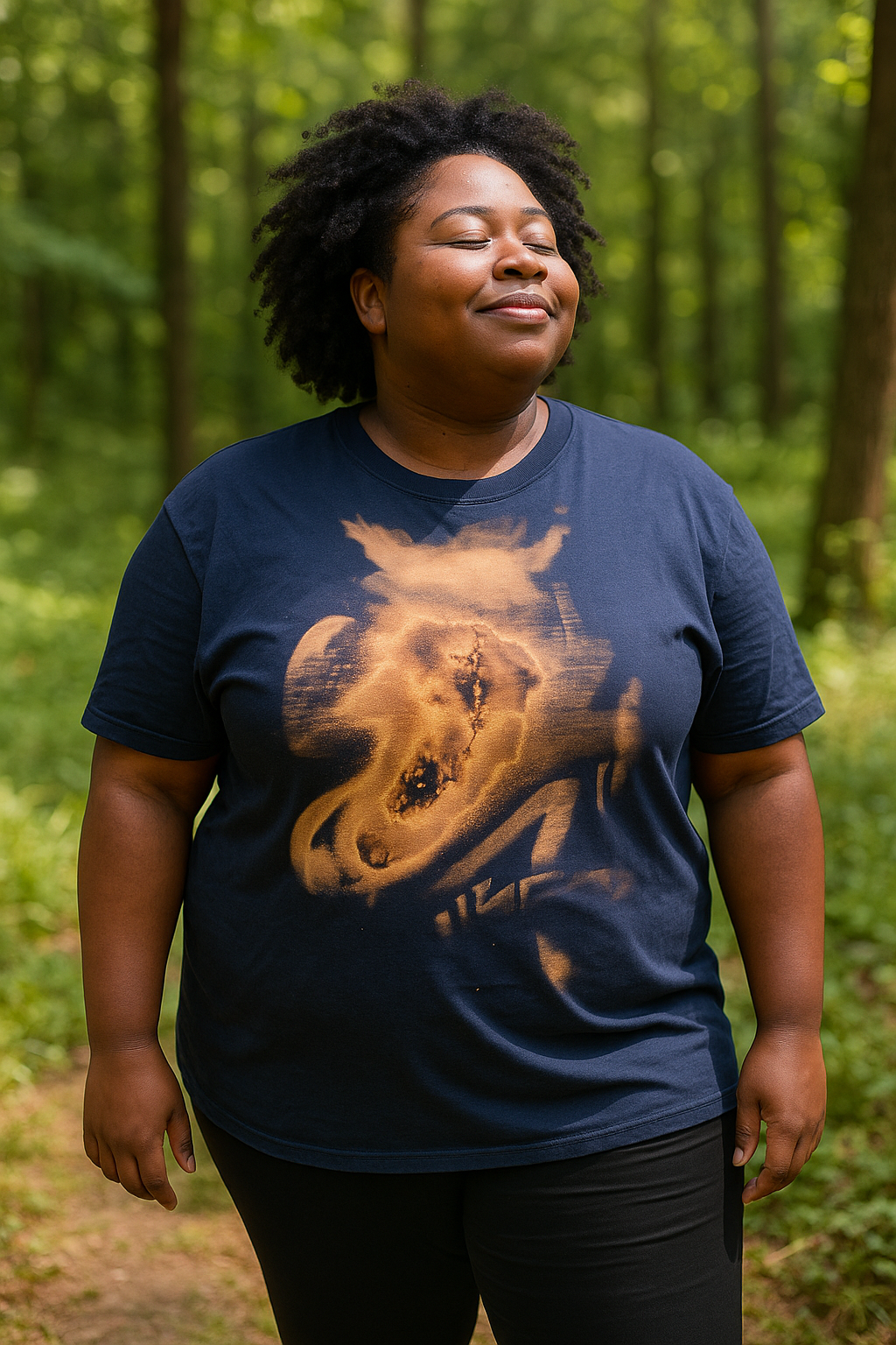Original Art Unisex Pure Heavy Cotton Hand-Crafted T-shirt - Extra Large