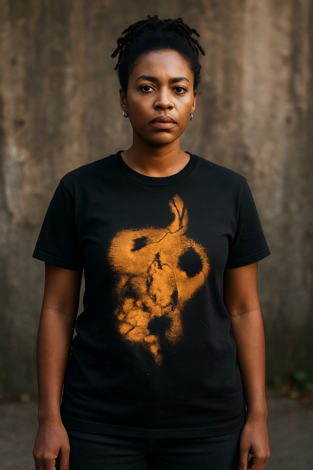 Unisex Pure Heavy Cotton Hand-Crafted Sort-sleeved Reversible T-shirt - Large