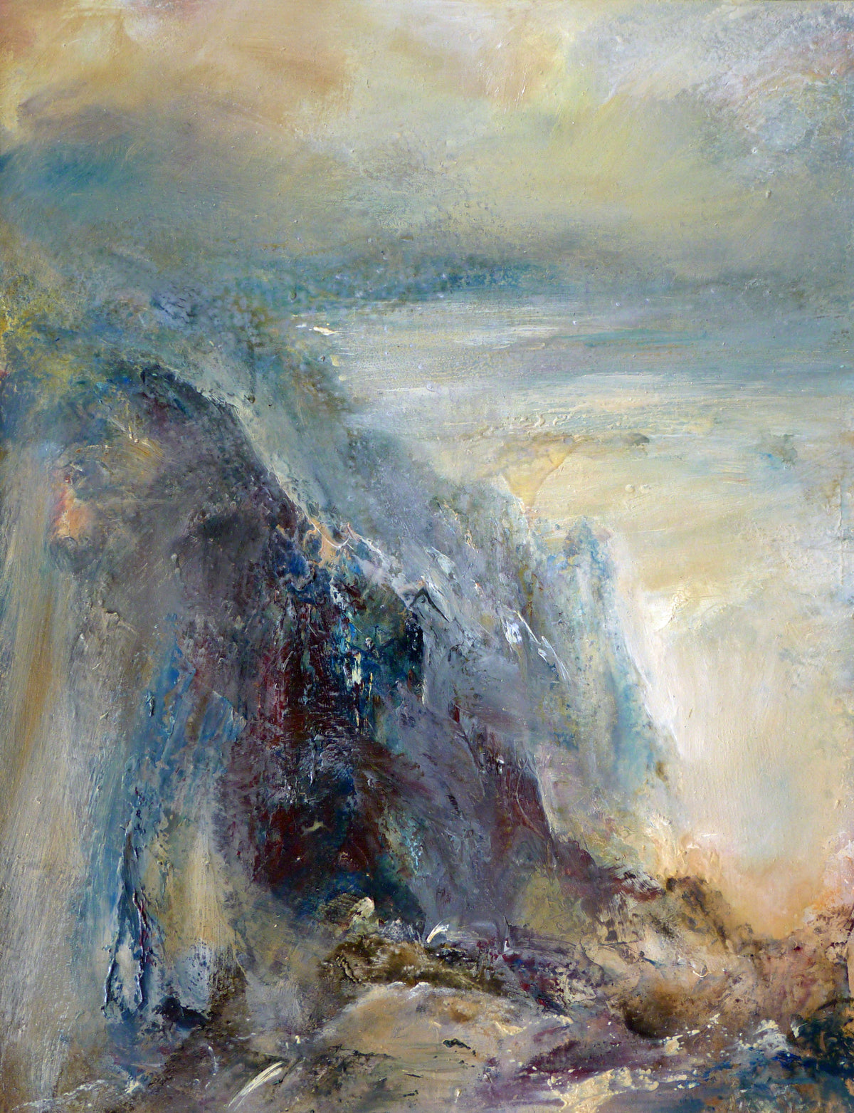 Deep Canvas Giclée Art Print by Steve Slimm - Cliffs At Wheal Coates - Steve Slimm Online Gallery