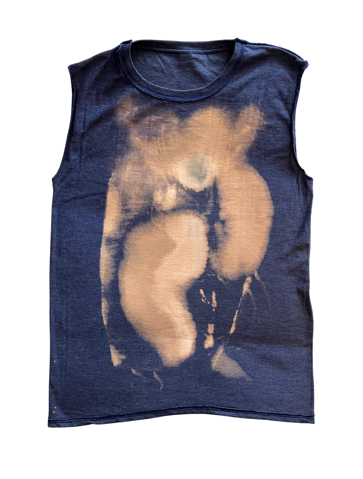 Original Art Pure Summerweight Cotton Hand-Crafted Sleeveless Reversible T-shirt - Medium