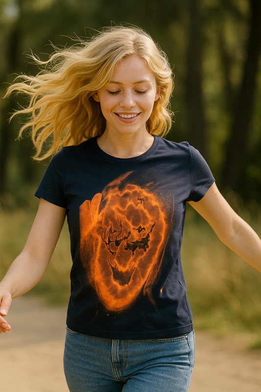 Organic Cotton Short-sleeved Ladies' Hand-Crafted T-shirt - Extra Small