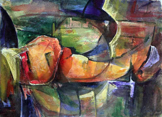 A Dance Within The Ancient Land  - Original Mixed-media Painting by Steve Slimm - Artist Steve Slimm - Online Gallery