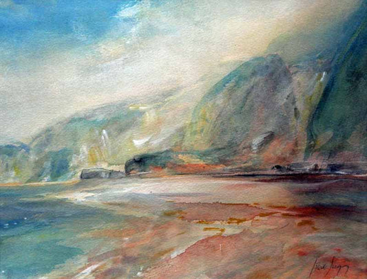 Fishing Cove - Original Mixed-media Painting by Steve Slimm - Artist Steve Slimm - Online Gallery