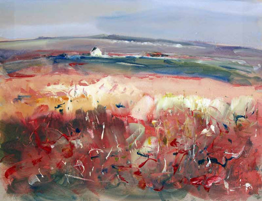 Inland From Above North Cliffs - Original Mixed-media Painting by Steve Slimm - Artist Steve Slimm - Online Gallery