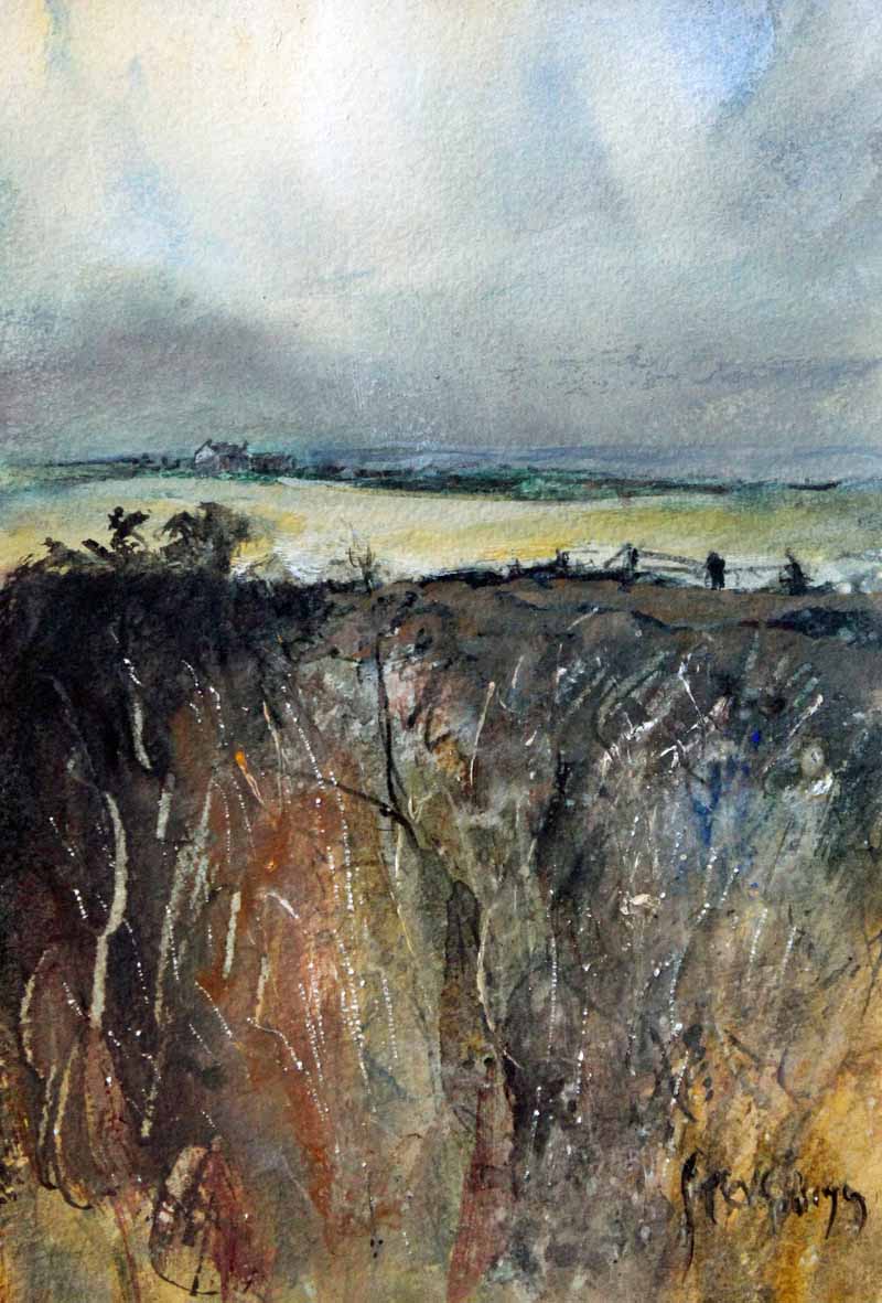 Waiting For The Gloom To Pass - Original Mixed-media Painting by Steve Slimm - Artist Steve Slimm - Online Gallery